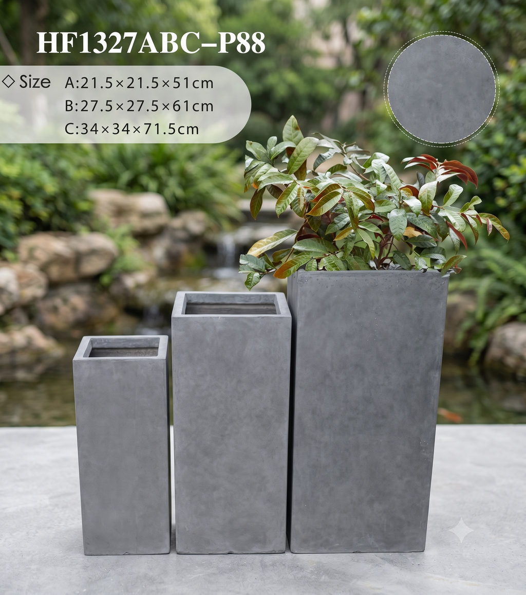 The Urban Pillar Series | Tall Square Minimalist Planters