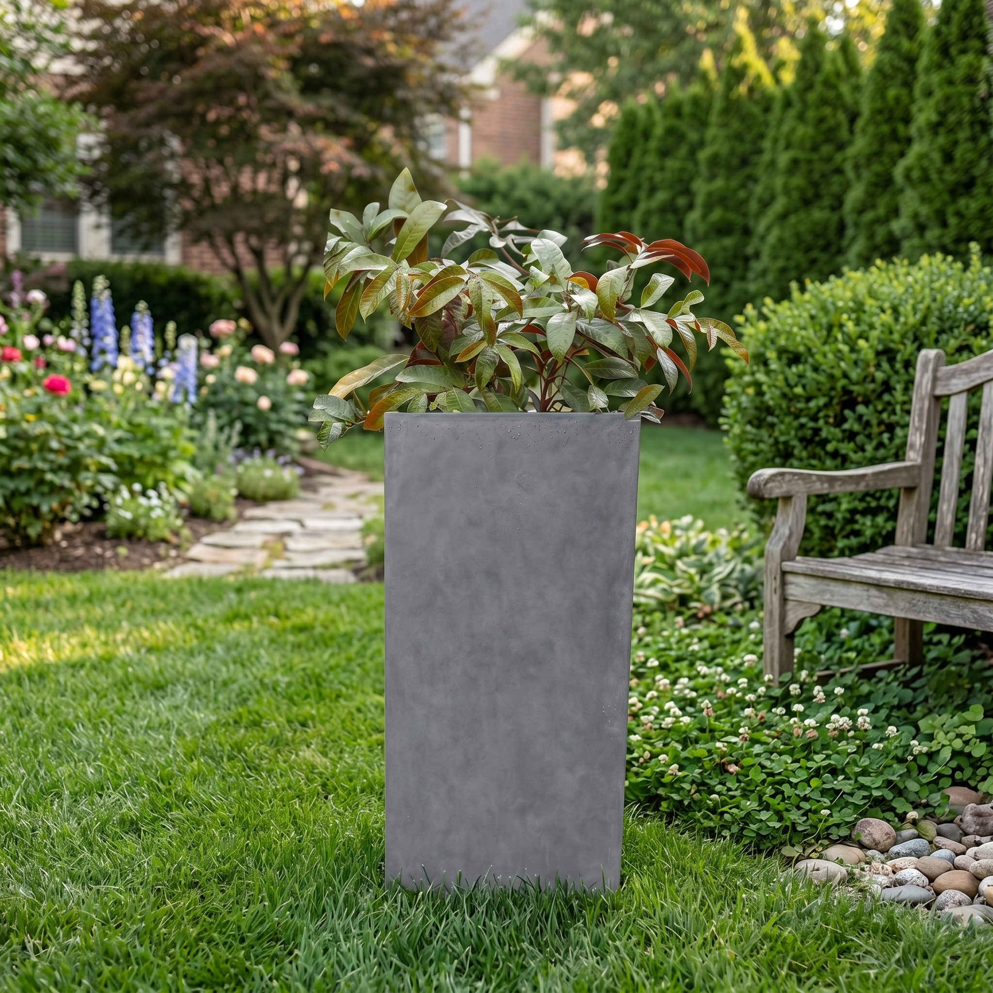 The Urban Pillar Series | Tall Square Minimalist Planters