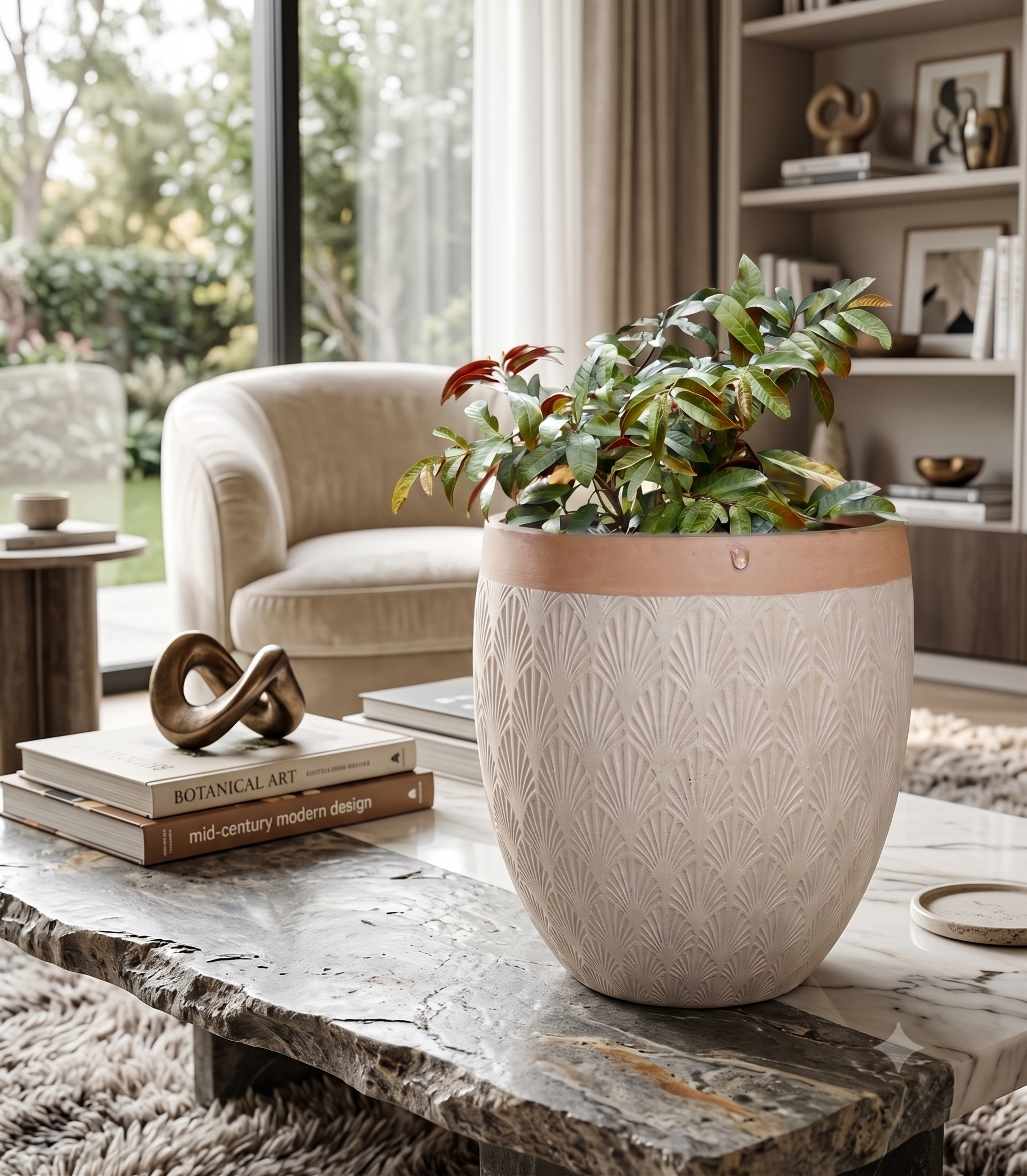 The Horizon Egg Series | Two-Tone Textured Planters