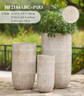 The Mosaic Series | Tall Geometric Textured U-Shape Planters