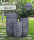 The Horizon Series | Tall Ribbed U-Shape Planters