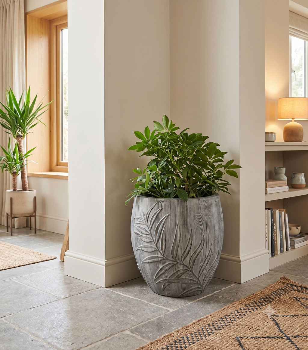 The Botanical Apple Series | Embossed Palm Leaf Planters
