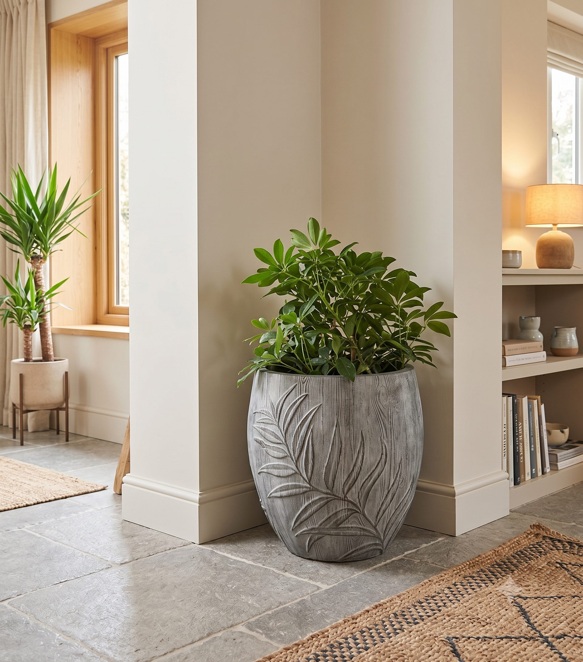 The Botanical Apple Series | Embossed Palm Leaf Planters