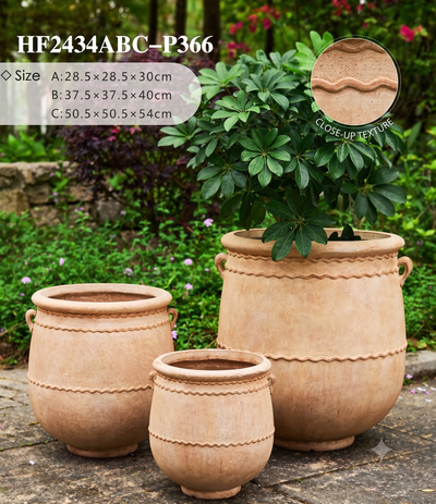 The Heritage Collection | Traditional Ribbed Earth Planters