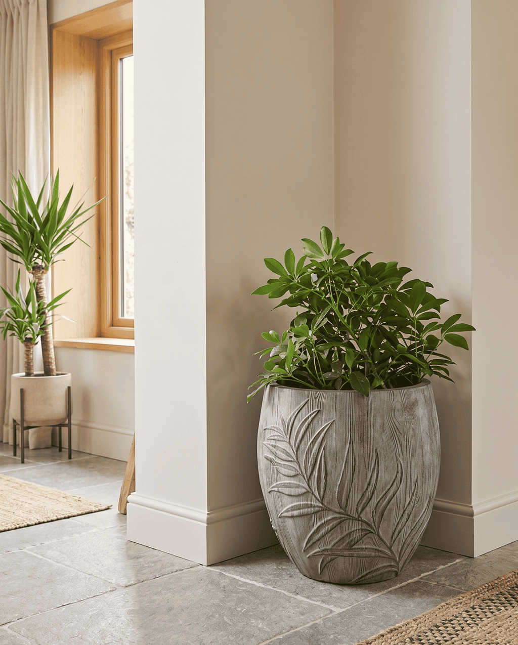 The Botanical Apple Series | Embossed Palm Leaf Planters
