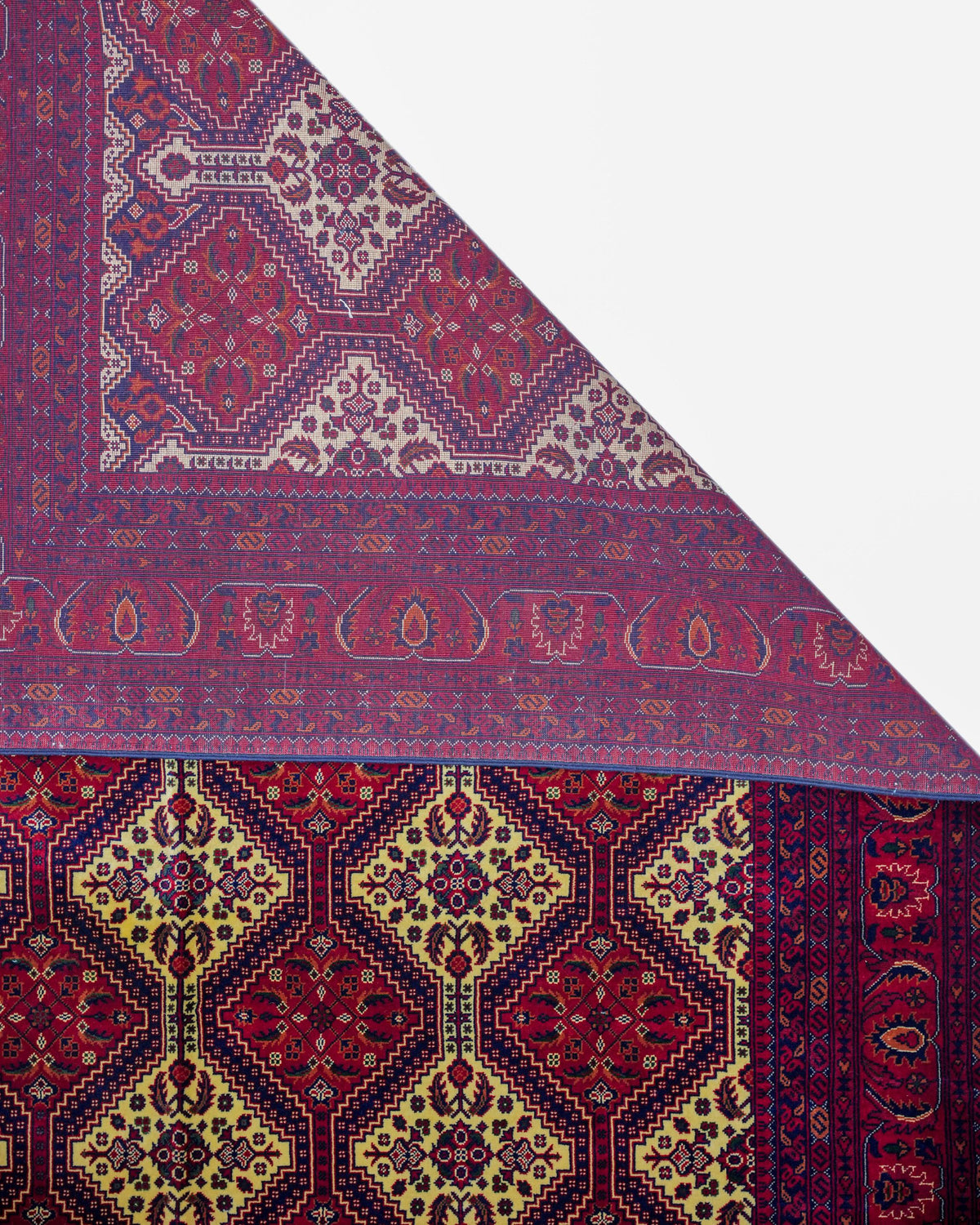 Handmade Bokhara Rug | Ivory Field with Brown & Gold Oval Medallions | Wool Rug