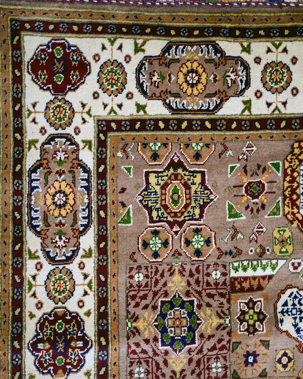 Handmade Baluch Rug | Navy & Burgundy Diamond Lattice | Wool Tribal Rug