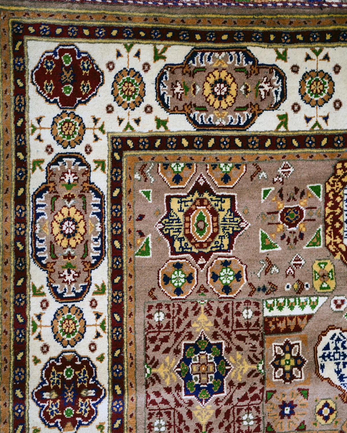 Handmade Baluch Rug | Navy & Burgundy Diamond Lattice | Wool Tribal Rug