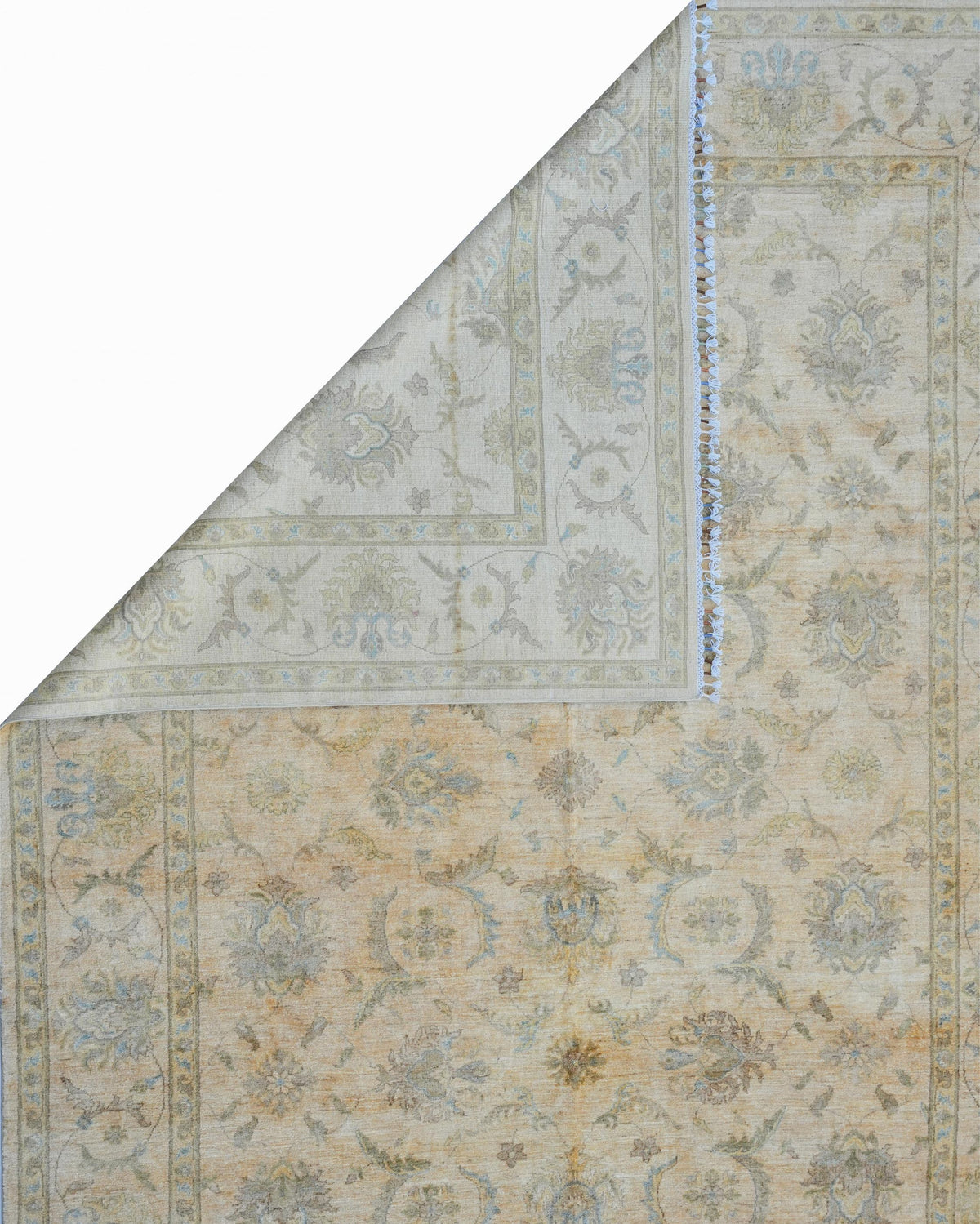 Handmade Afghan Silk-Touch Garden Rug | Burgundy Panel Design with Tree-of-Life Motifs | Wool Rug