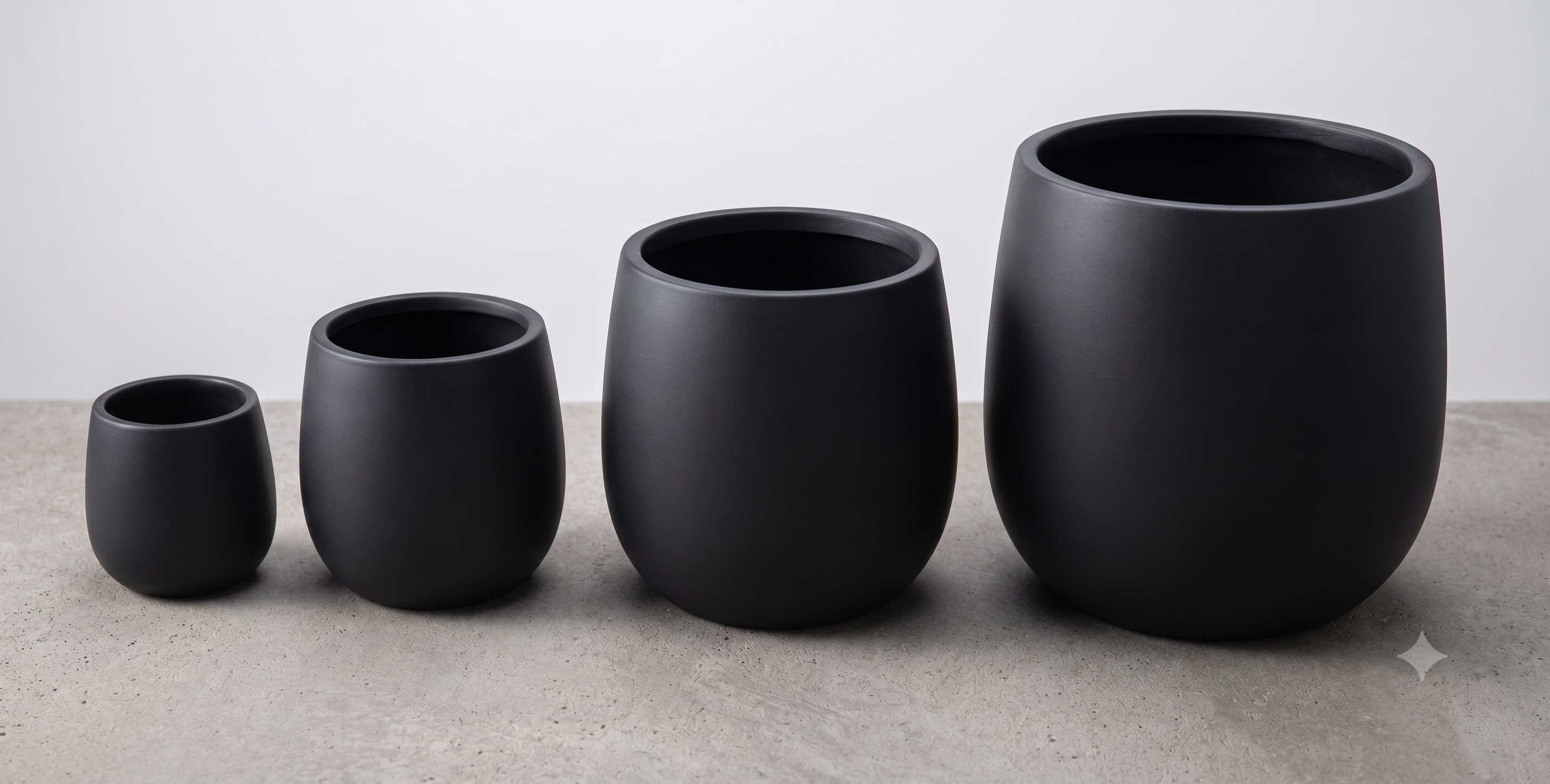 The Tapered Series | Onyx Black Cone-Shape Planters