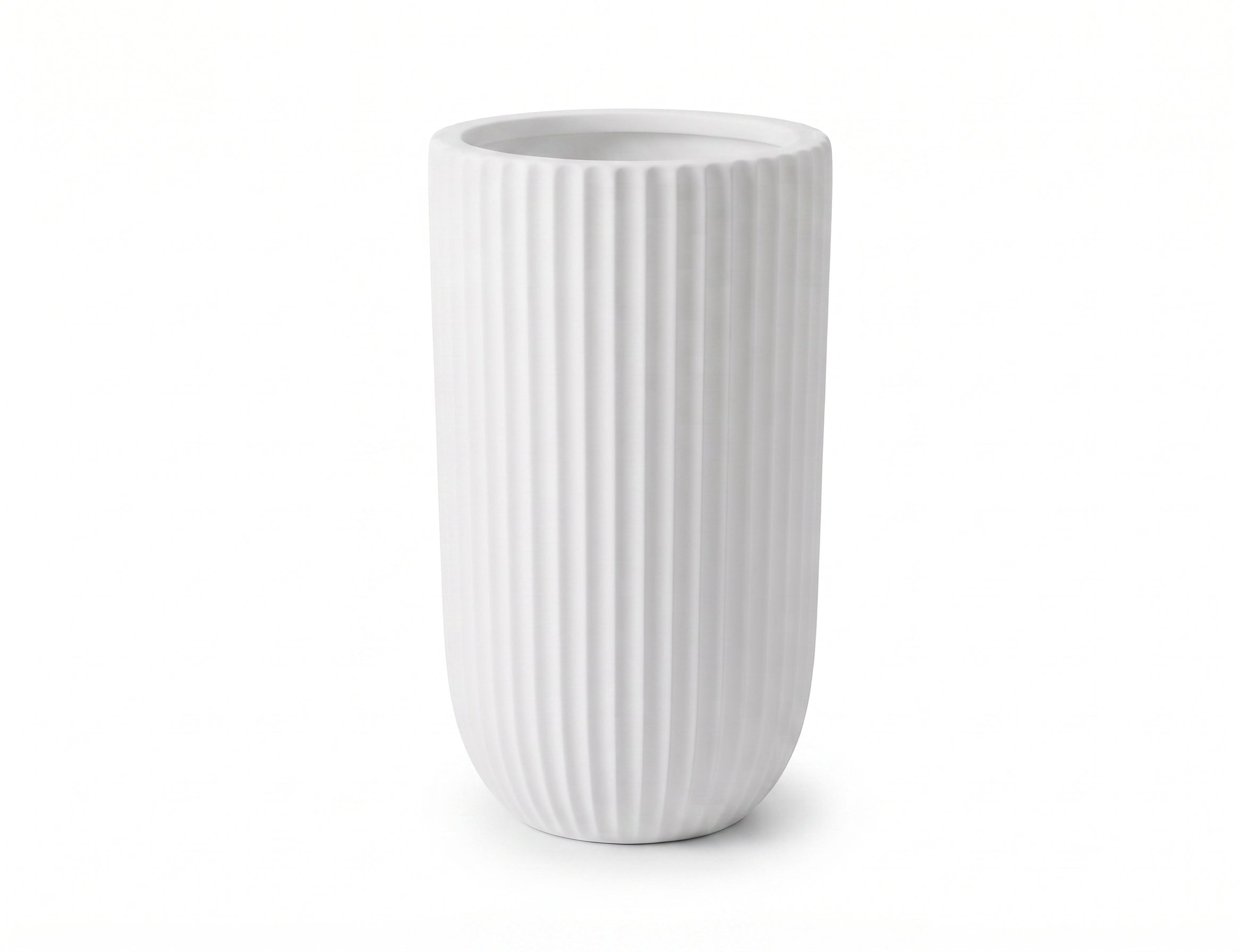 The Fluted Pillar Series | Tall White U-Shape Planters