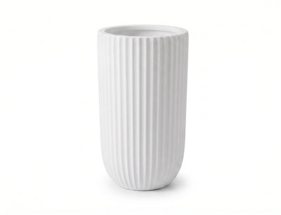 The Fluted Pillar Series | Tall White U-Shape Planters