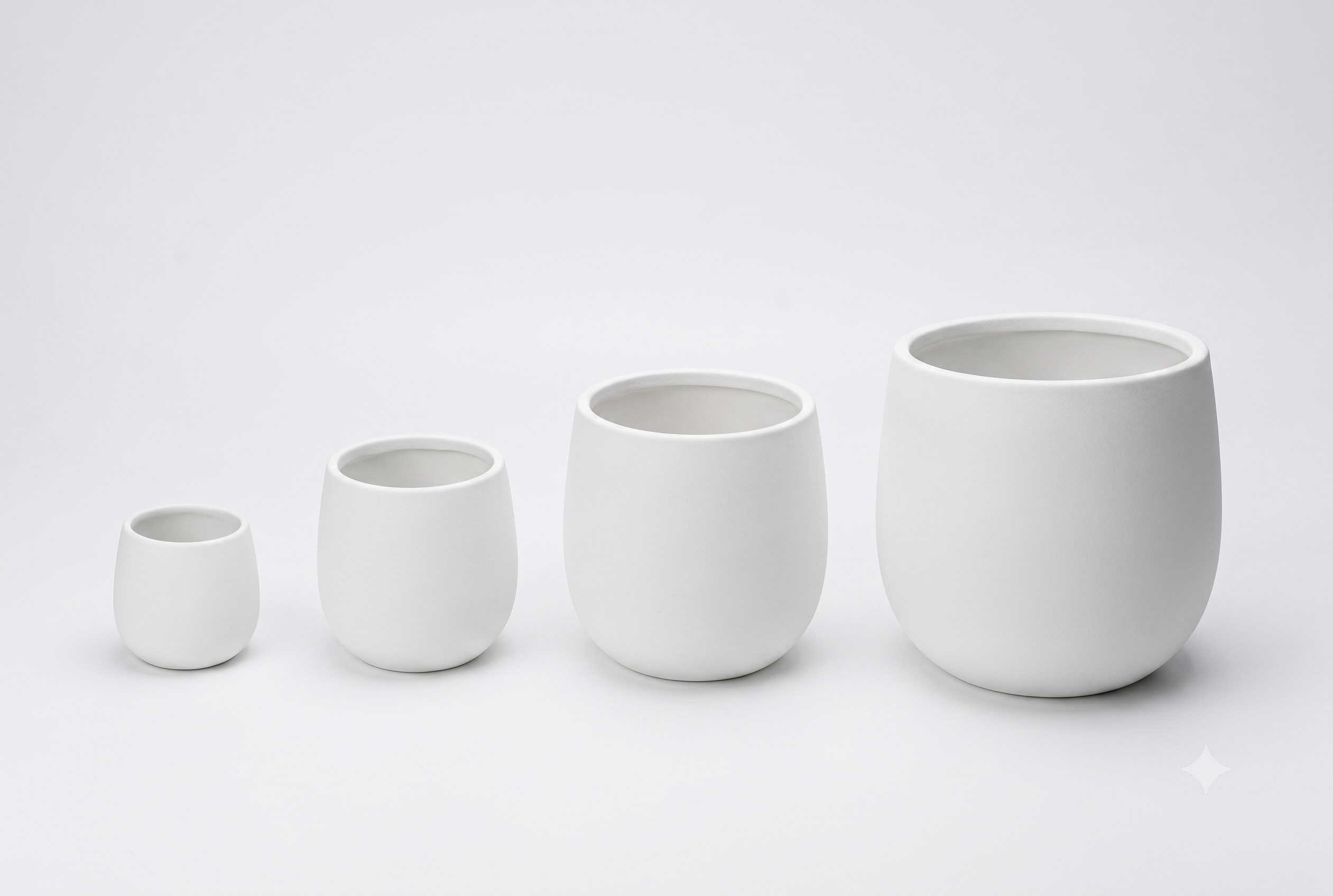 The Tapered Series | Alabaster White Cone-Shape Planters