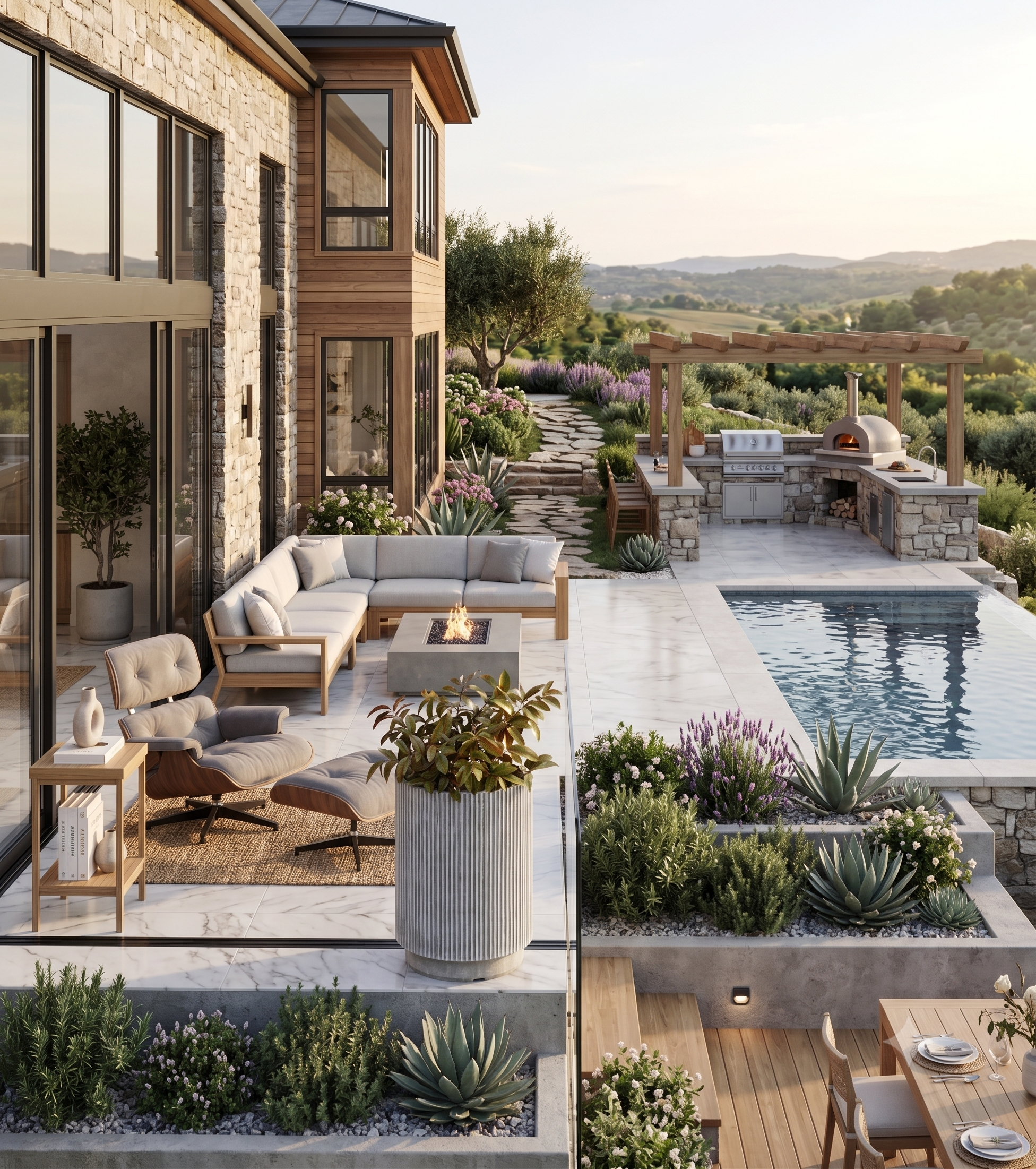 The Linear Tube Series | Fluted Column Planters