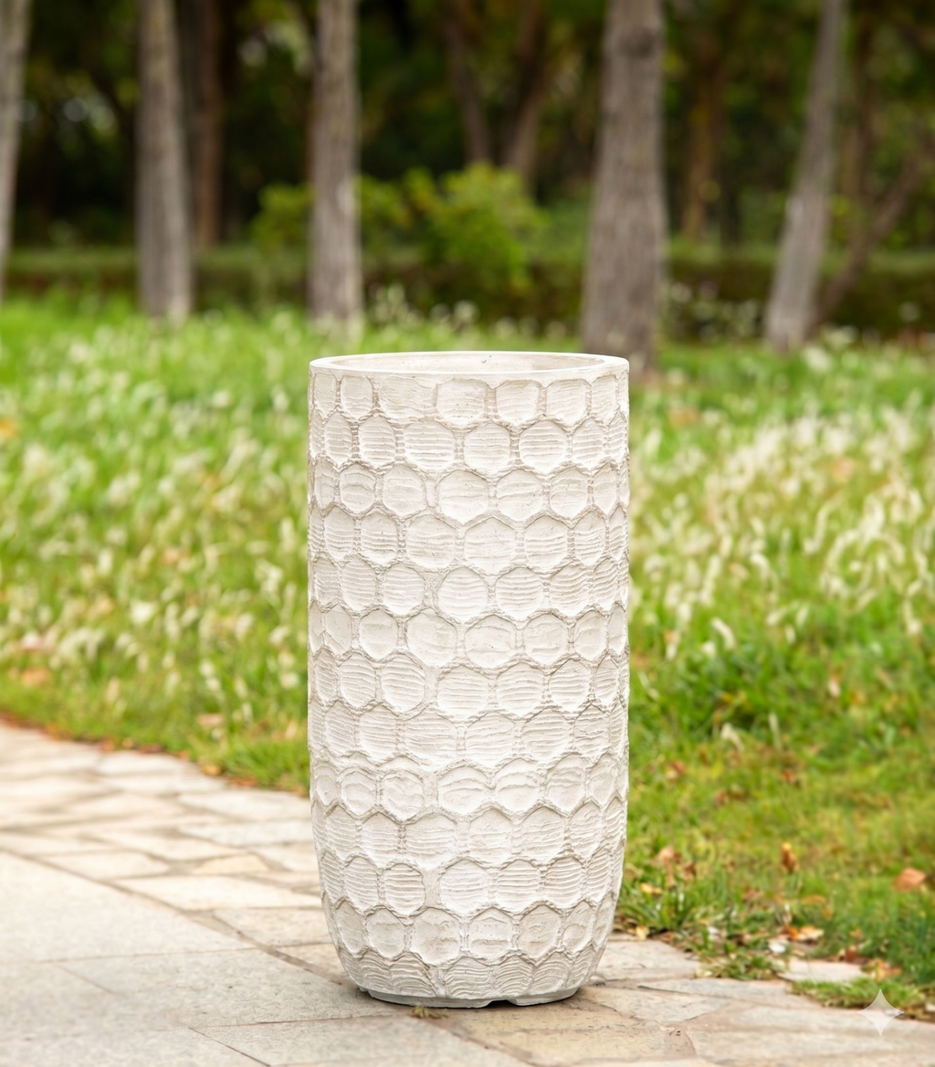 The Hive Series | Honeycomb Textured Tall U-Shape Planters