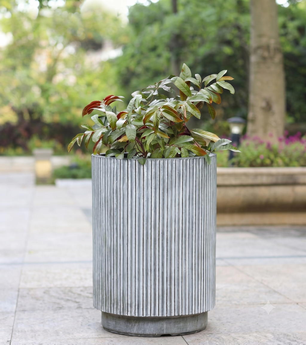 The Linear Tube Series | Fluted Column Planters
