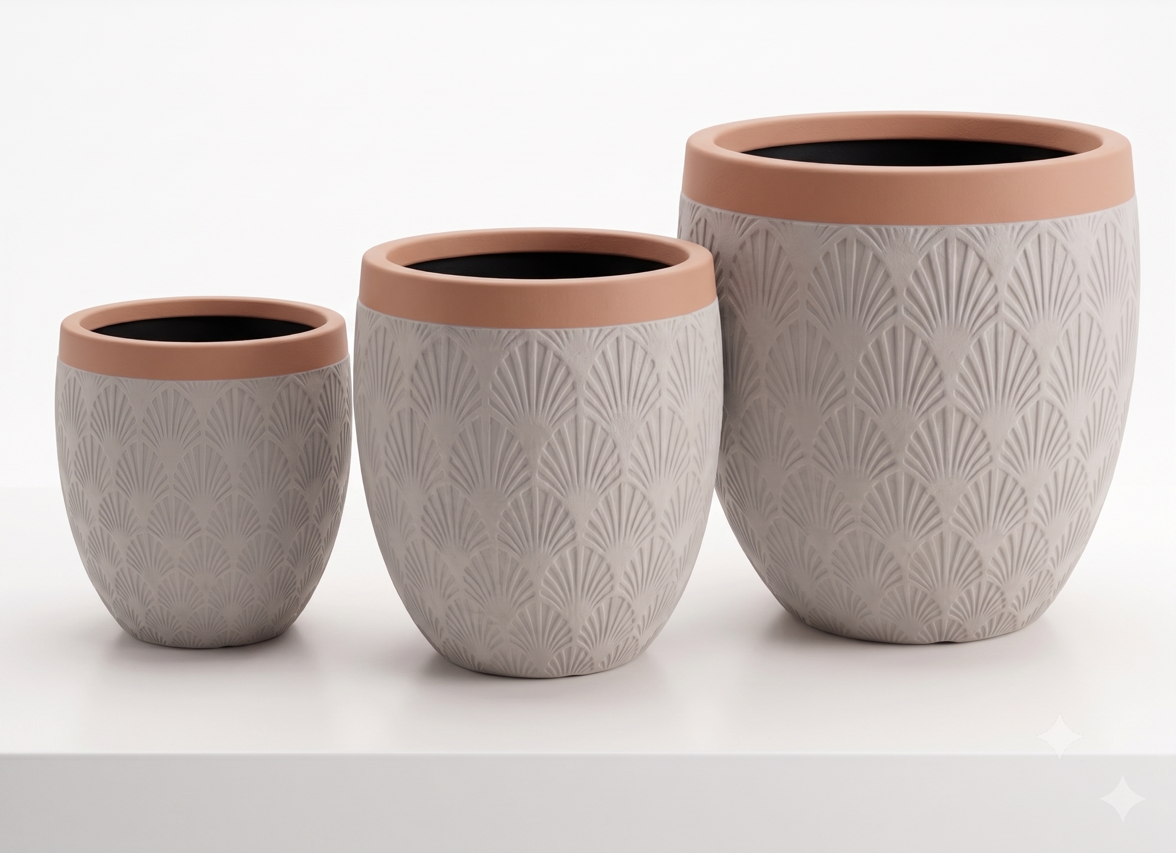 The Horizon Egg Series | Two-Tone Textured Planters