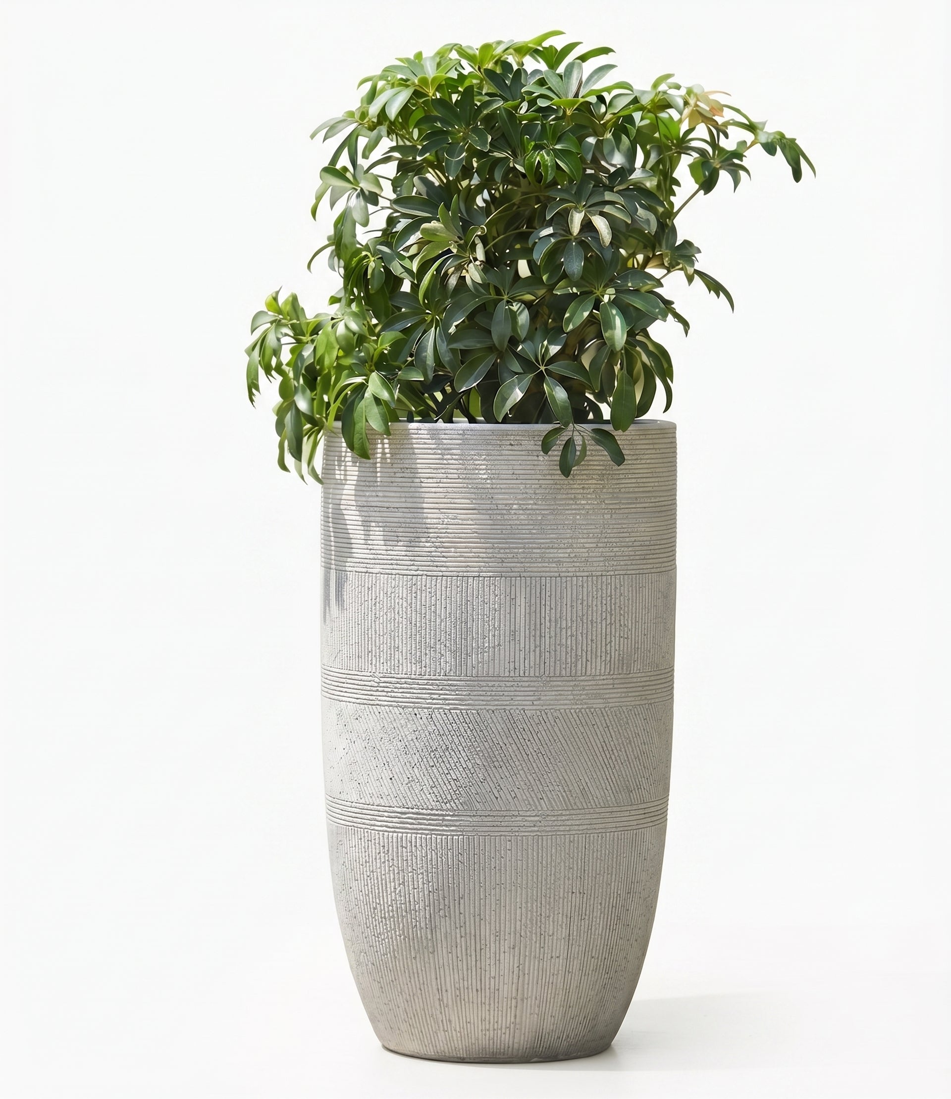 The Textured Pillar Series | Tall Pebble-Grain U-Shape Planters