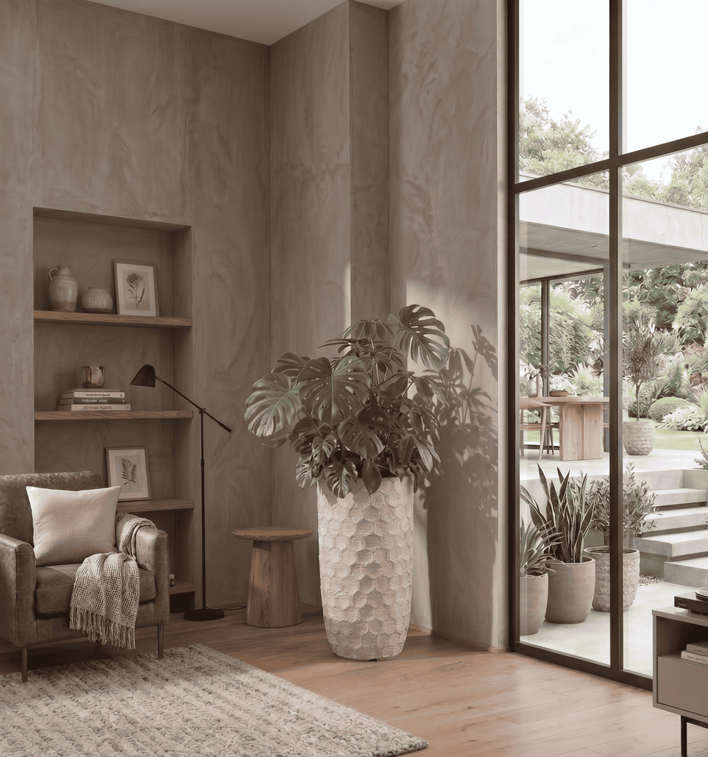 The Hive Series | Honeycomb Textured Tall U-Shape Planters