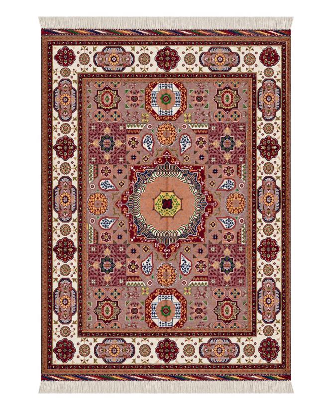 Handmade Baluch Rug | Navy & Burgundy Diamond Lattice | Wool Tribal Rug