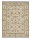 Handmade Afghan Silk-Touch Garden Rug | Burgundy Panel Design with Tree-of-Life Motifs | Wool Rug
