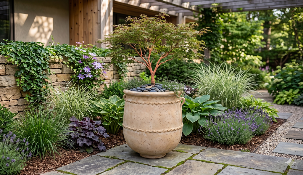 The Heritage Collection | Traditional Ribbed Earth Planters