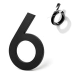 5-Inch Floating Modern House Number – Self Adhesive Metal Address Sign