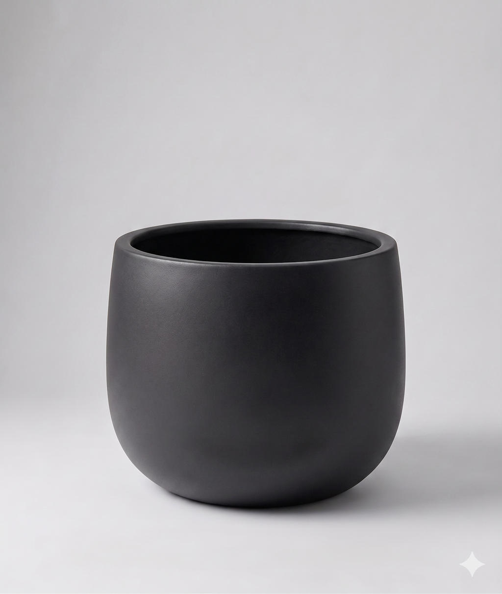 The Tapered Series | Onyx Black Cone-Shape Planters