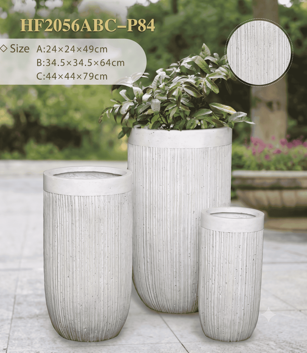 Two tone tall U shape planters styled elegantly in a contemporary bright living area