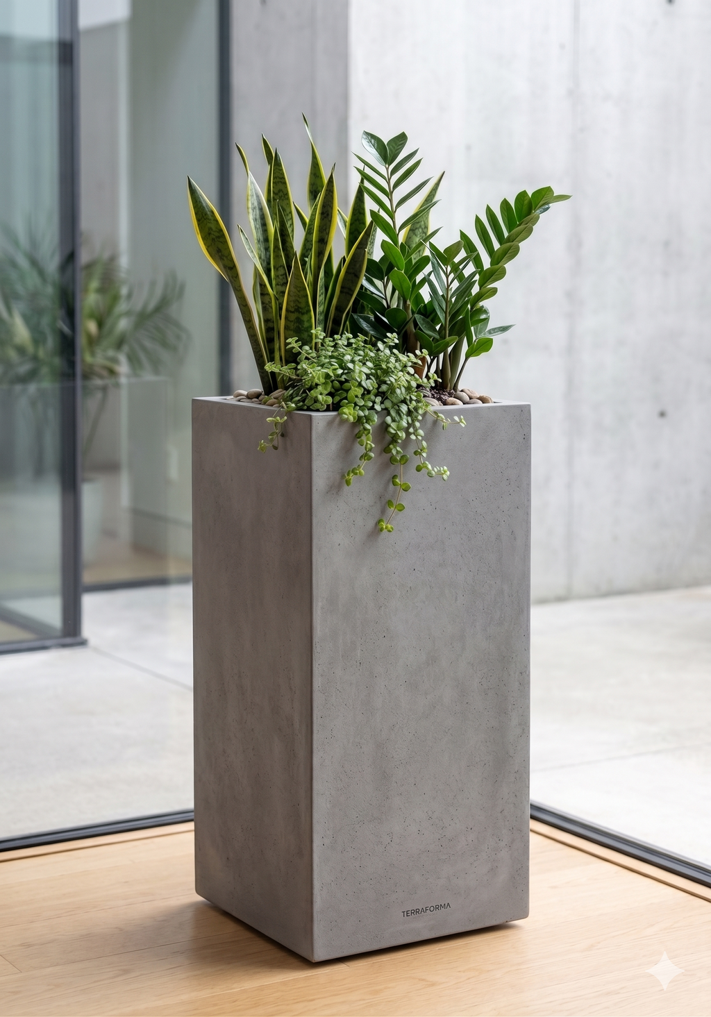 The Urban Pillar Series | Tall Square Minimalist Planters