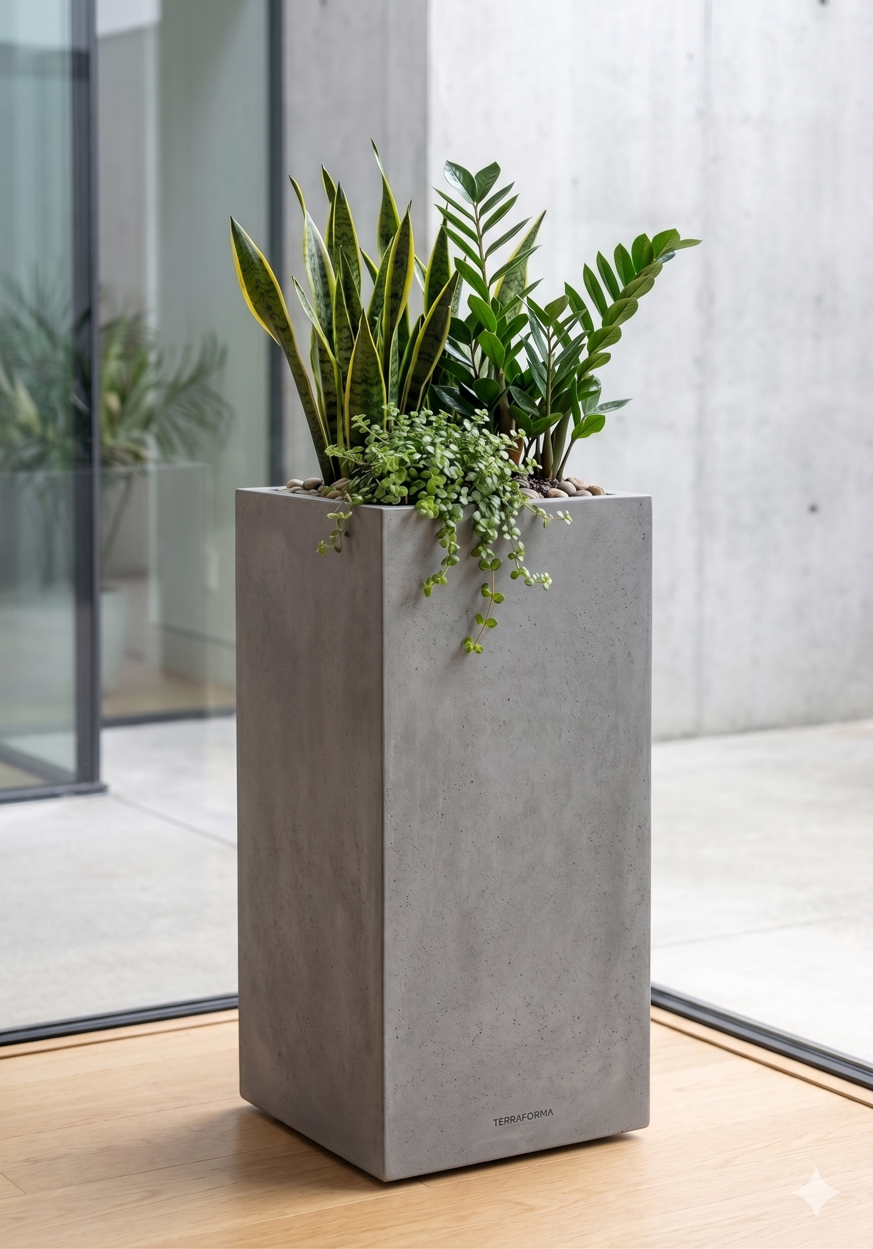 The Urban Pillar Series | Tall Square Minimalist Planters