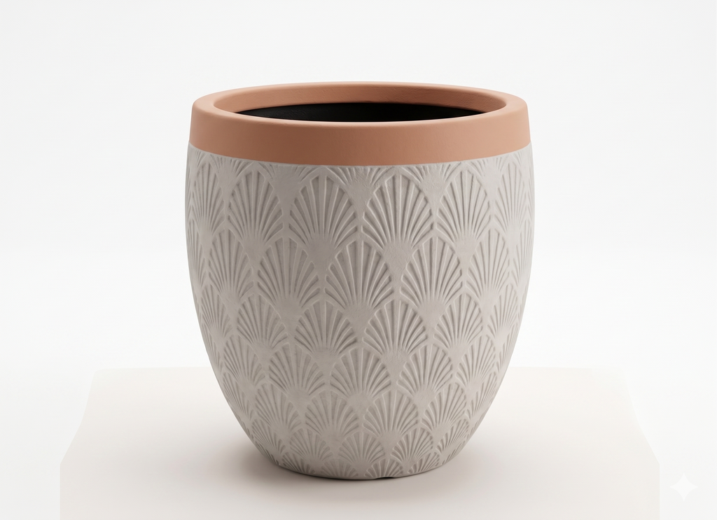 The Horizon Egg Series | Two-Tone Textured Planters