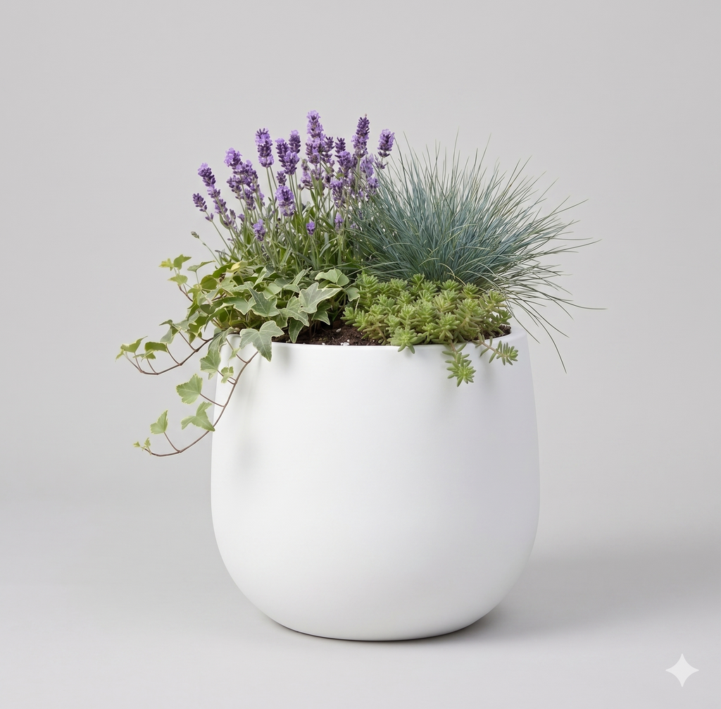 The Tapered Series | Alabaster White Cone-Shape Planters