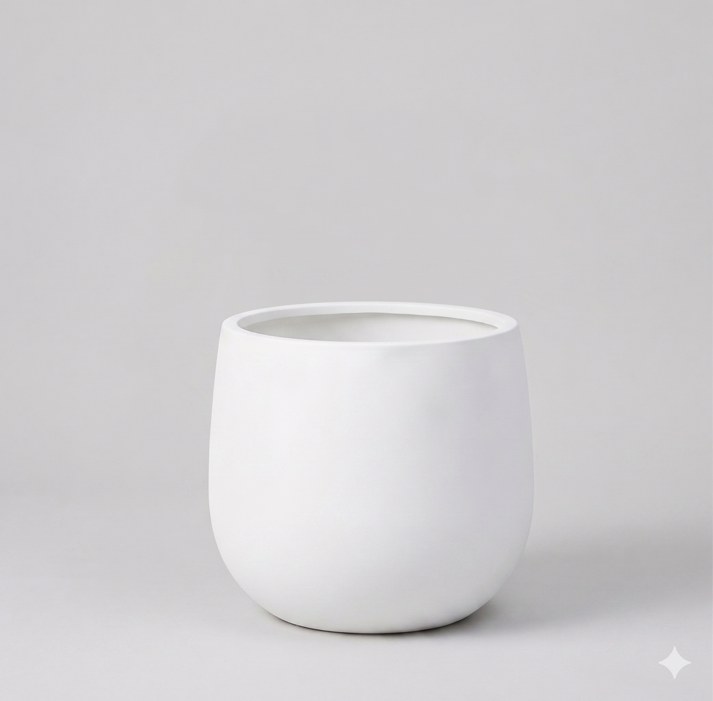 The Tapered Series | Alabaster White Cone-Shape Planters