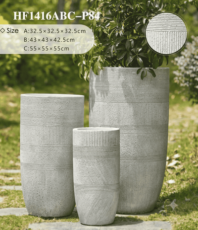 The Artisan Series | Textured Tall U Shape Planters